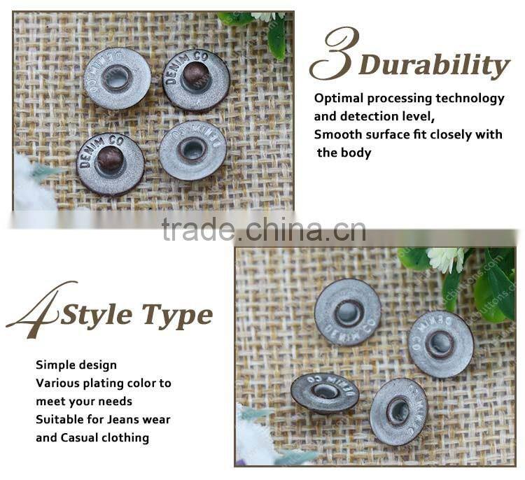 Custom Button Head Rivet for Belts for Leather Belt Rivets