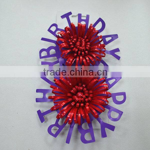 Plastic Ribbon Bow For Birthday Gift