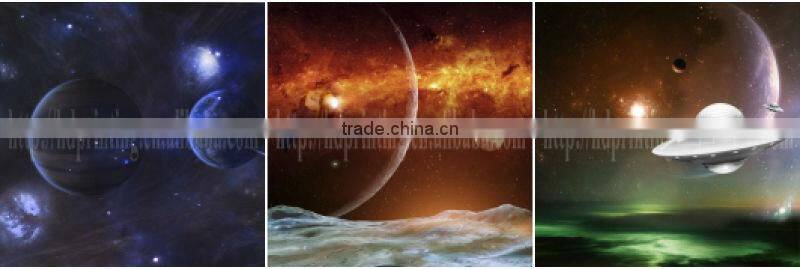 Space picture of UFO canvas art decoration painting