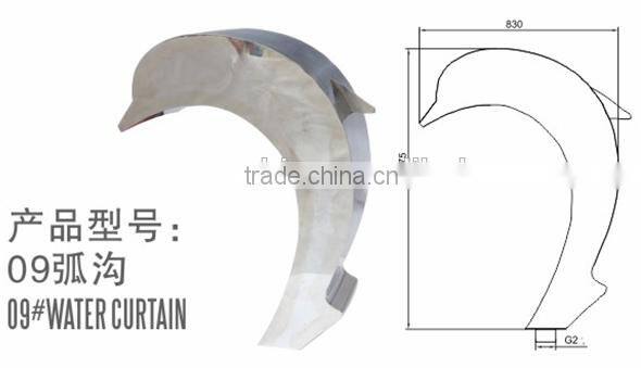 SS304 material dolphin shape arc hook for pool shower