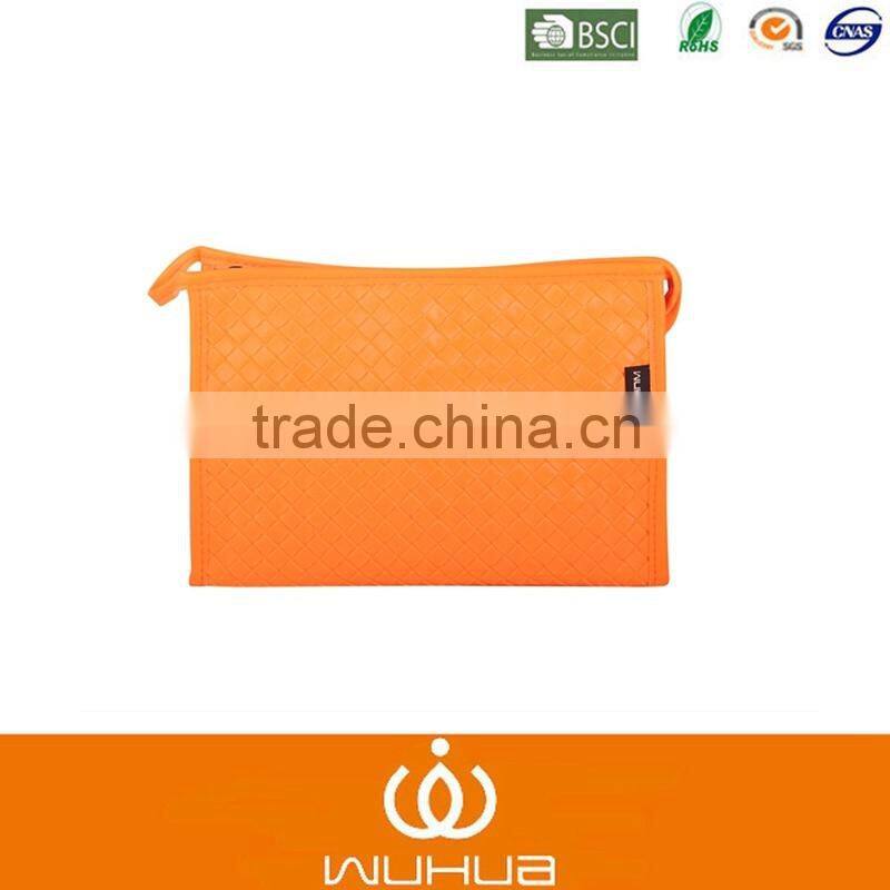 hot sale double-deck cosmetic bag weave makeup bag