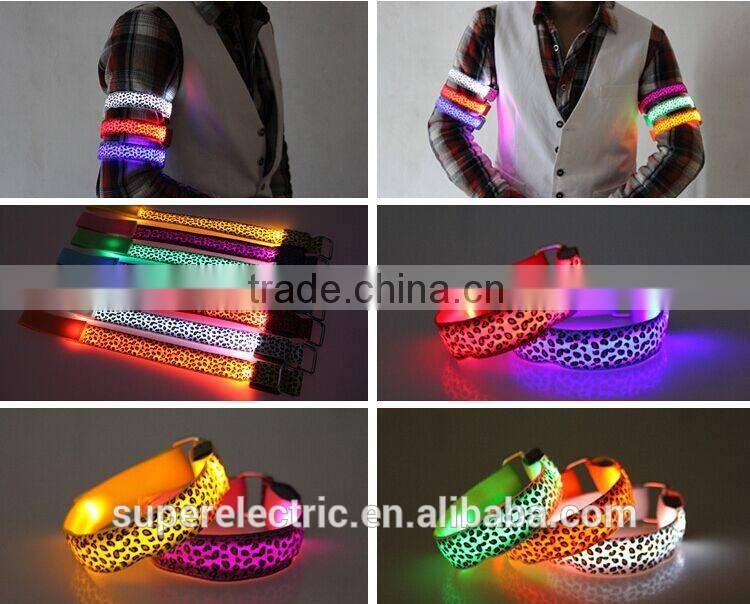Factory direct supply high quality nylon led armlet printing led armband for running