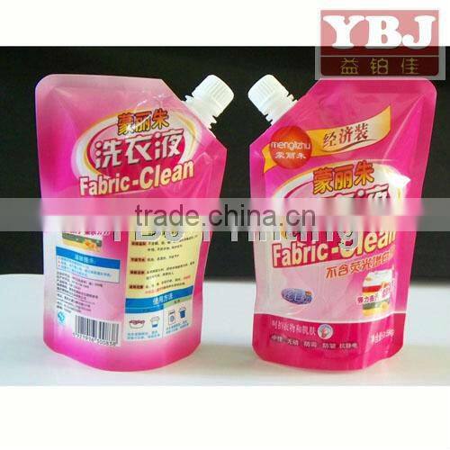 flexible laminated standup pouch with spout