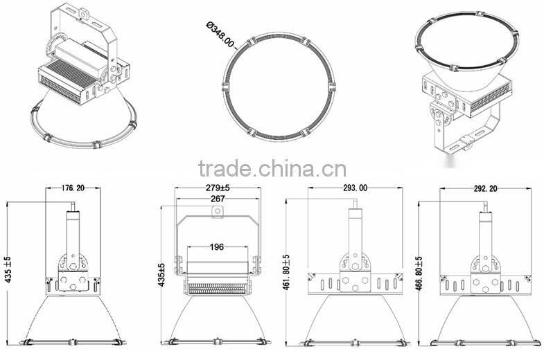 150w industrial hanging lights led high bay light