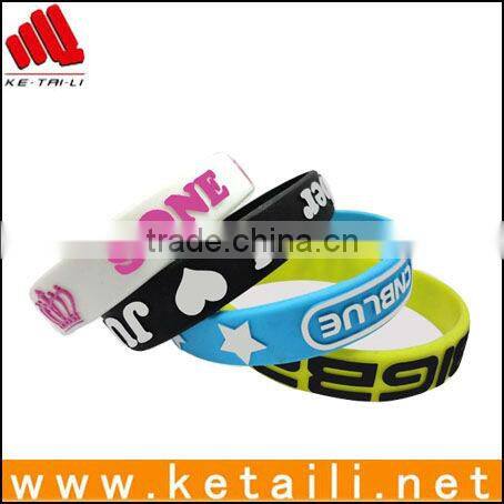personalized silicone bracelets band for athletes/sportsman hand chain strap