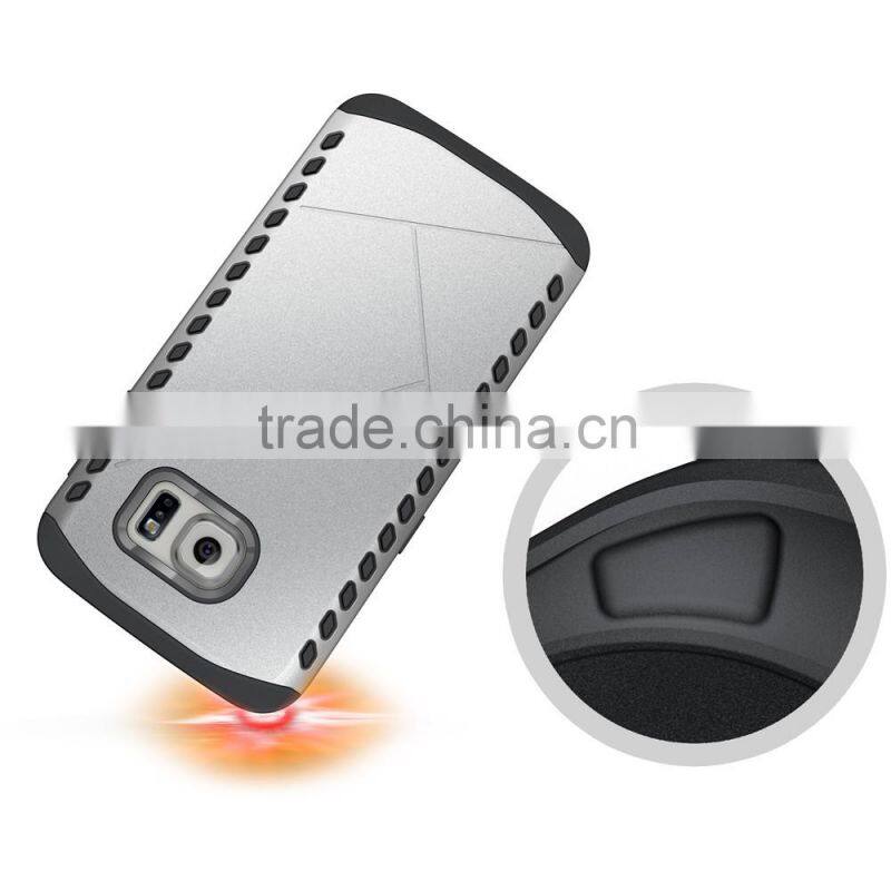 2 IN 1 hybrid armor case for Sumsung S6 edge great protector for your love phone