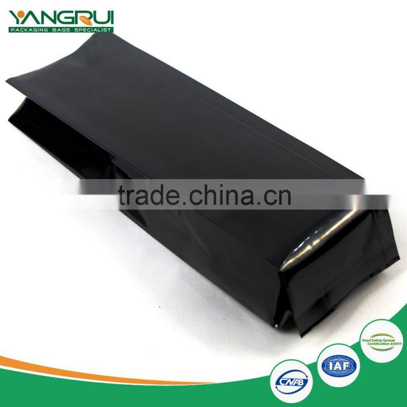 factory direct sale new design 8 side seal bag aluminum foil coffee pouch customized suqare bottom pipe organ bag plus valve