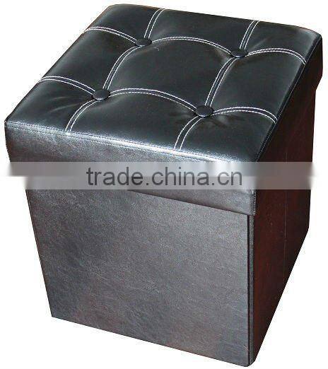 stronger!! PVC Leather foldable storage stool