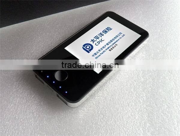 2014 NEWEST best Quality External Portable Mobile Battery bank, screen advertising power bank,