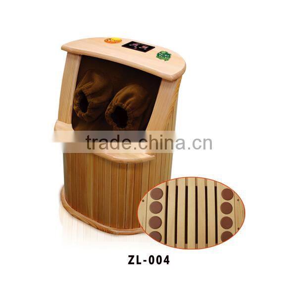 infrared sauna cedar wood foot bath barrel with bamboo
