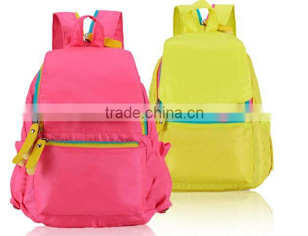 Nice fashionable school bags for teens active contrast color foldable design