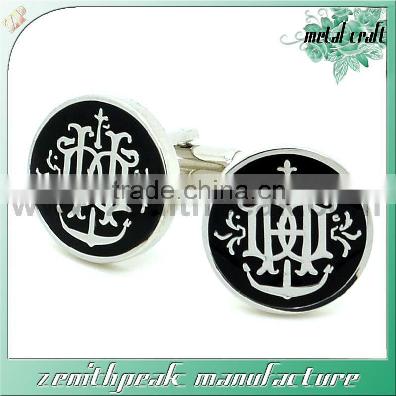 2016 Best quality hard enamel cufflinks