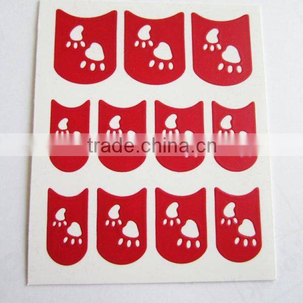 Wholesale DIY reusable hearts nail art stencil hollow out nail designed template