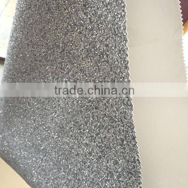 Chunky Glitter fabric for ladies shoes upper decoration usage ,popular use for fashion High-heeled Shoes