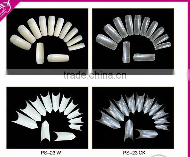 Artificial Fingernails Curved Form Nail Tips / Nail Art Tips with 10 different sizes