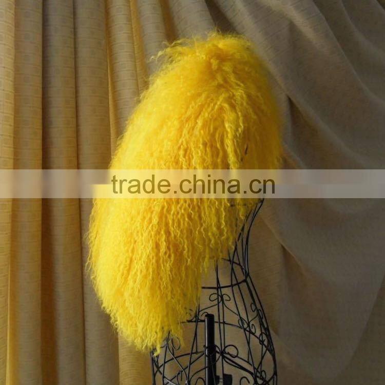 Curly Big Real Mongolian Lamb Fur Collar for Women's Winter Clothes