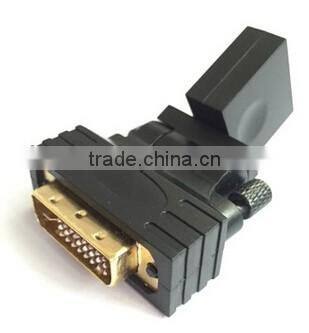 Rotate DVI 24+1 Male to HDMIA female adapter black