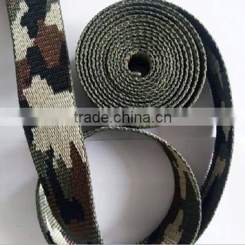 Printing camo nylon webbing ,polyester webbing for military webbing