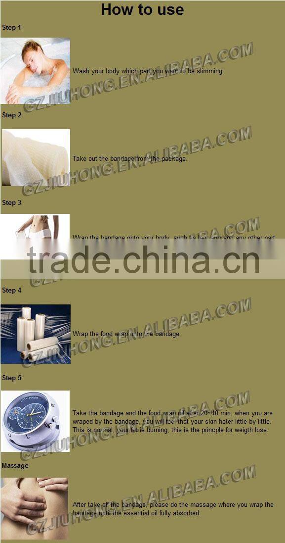 Full English printing body slimming and fat burning slimming wrap bandages