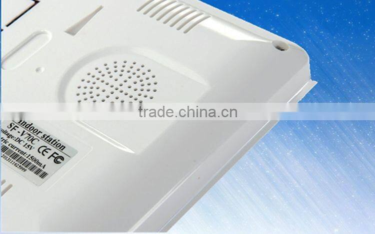 For home office waterproof smart wired doorbell with camera, Intercom System video door phone with digital color LCD for monitor