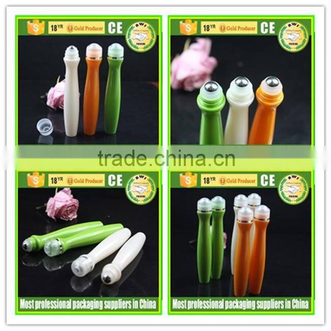 transparent glass roll on bottles 10ml with metal screw cap