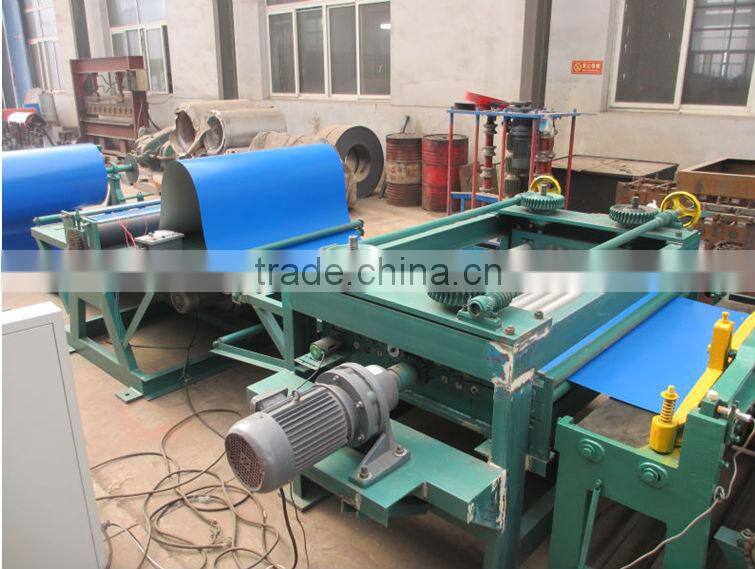 Flat sheet leveling and shearing machine production line