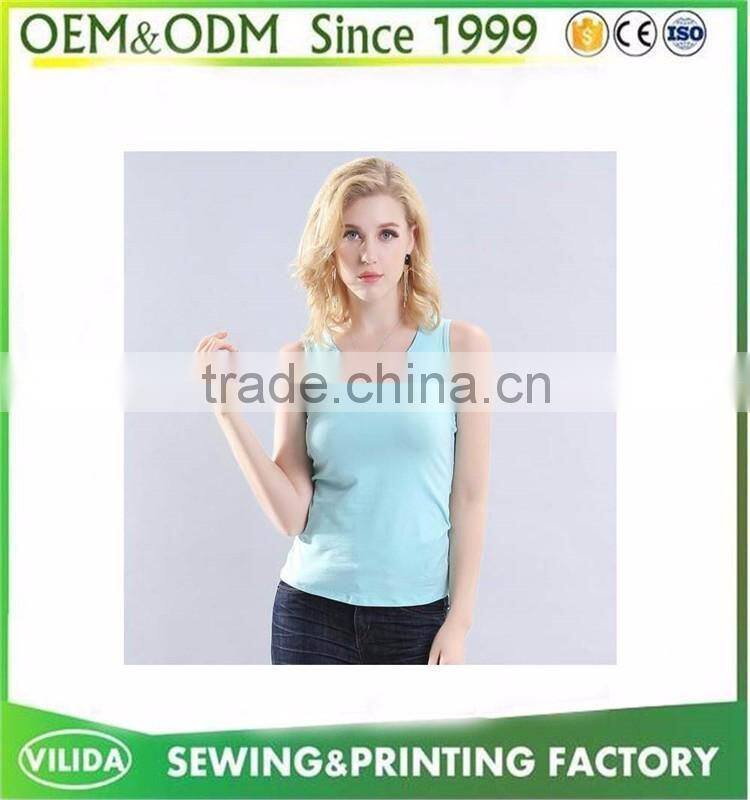 Bulk Fitness Bodybuilding Tank Top Bamboo Fiber Cotton Plain Custom Women Grey Tank Top OEM