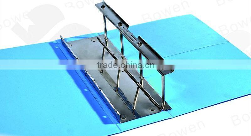 A4 size 4 pin post binder pvc leather file folder white with transparent pocket