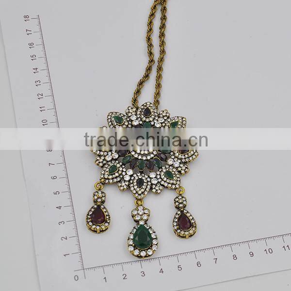 Wholesale fashion accessories rhinestone charm crystal pendant sets