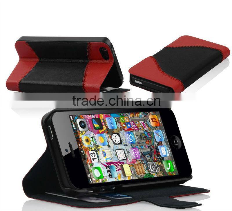 For i phone 5 case , Wallet leather case for iphone 5"