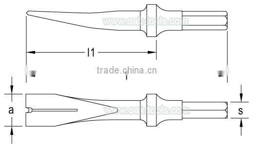 Non-Magnetic TC4 for aviation Titanium FLAT PNEUMATIC CHISEL