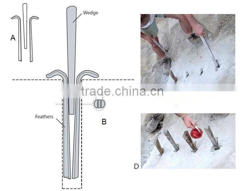In Stock!! 34*270mm hand splitter wedge sets
