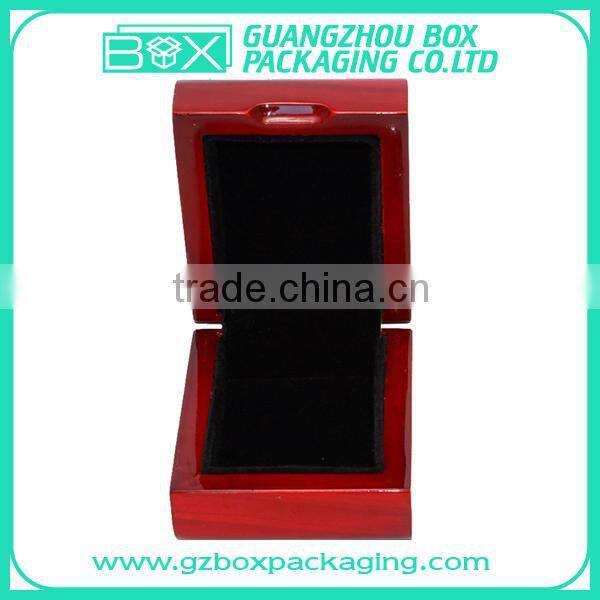 Red small square wooden box,Small size jewelry packaging box