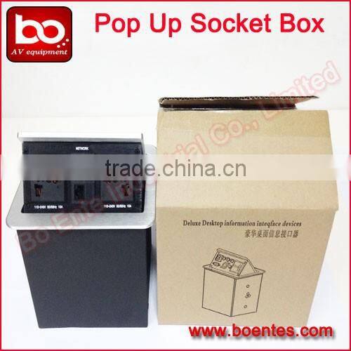 Aluminum Wire Drawing Hydraulic Pop Up Power Socket/ Multifunctional AV Power Outlets