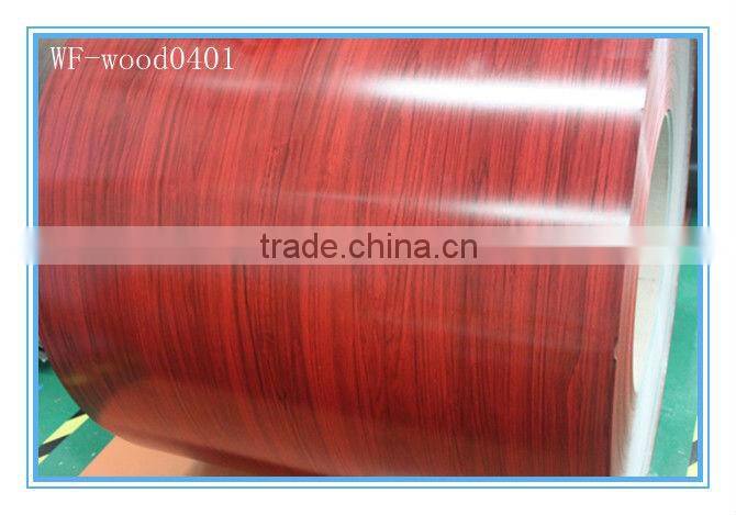 wooden pattern steel coils with protective film