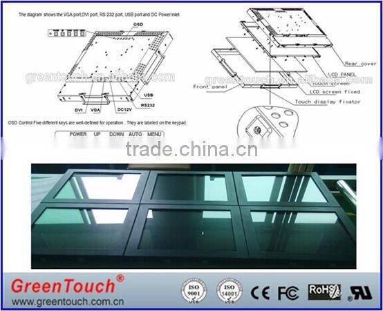 industrial Monitor,Touch screen Monitor ,22 Inch open frame touch monitor