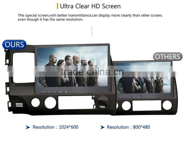 Faster Wireless 10.2 inch Car player dvd Built in Wifi with GPS for honda