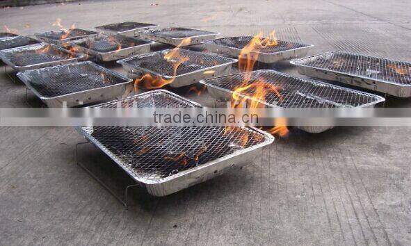 one time disposable charcoal bbq grill with charcoal