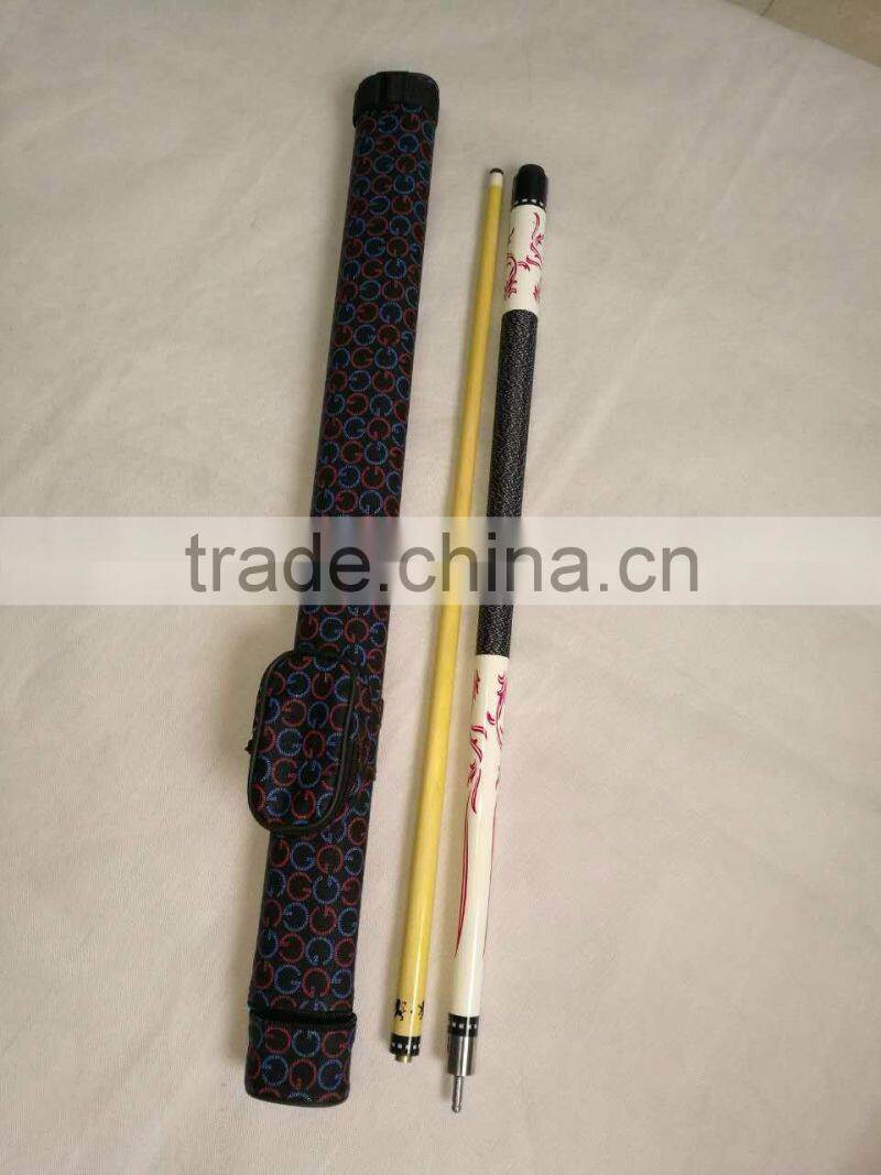High quality Maple wood 57 inch 1/2 joint billiard pool cue with cue bag/ Pool cue set/ Factory promotion