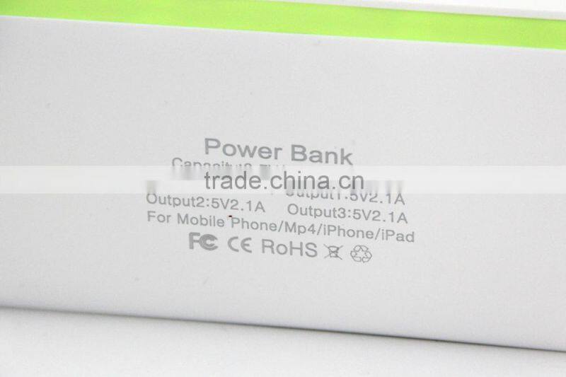 11800 mAh Power Bank, 11800 mAh 3 Ports Portable Power Bank For iphone for Samsung