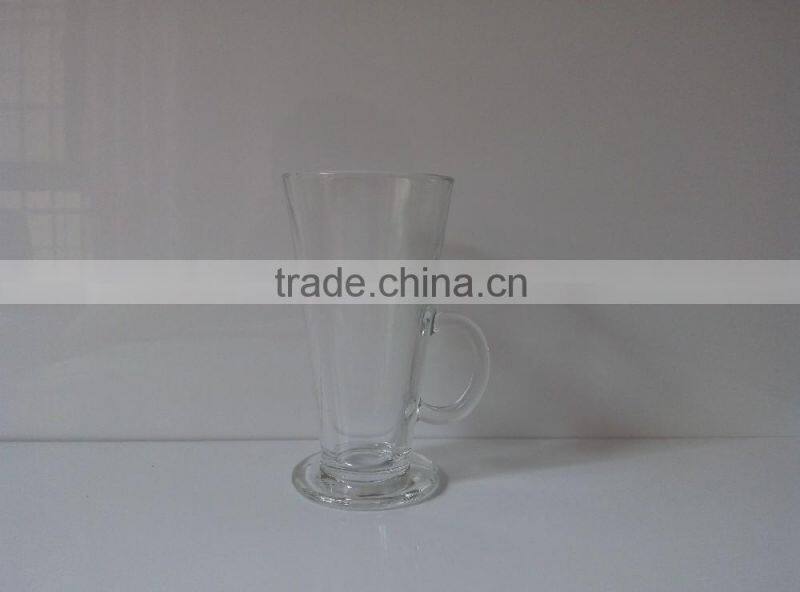 Europe hot selling cafe latte cup with handle