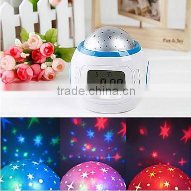 Music Starry Sky Projection Digital Cheap LED Alarm Clock