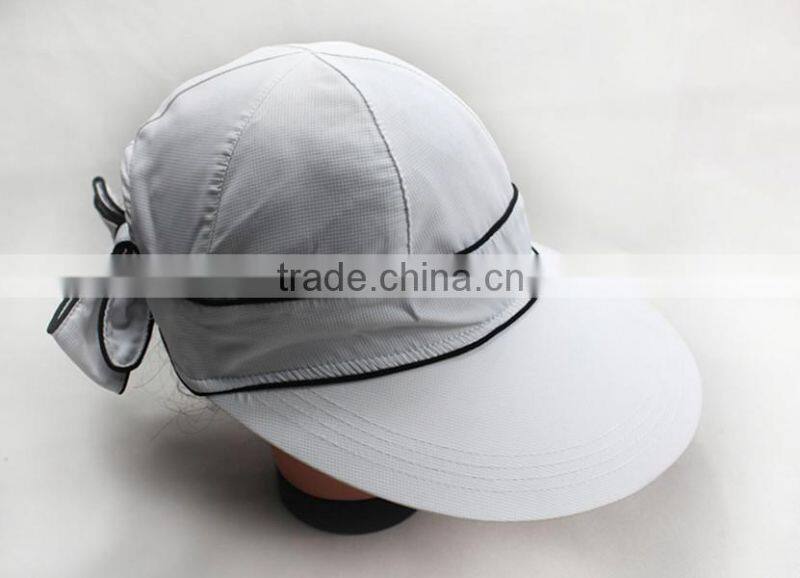 Plastic printing pvc sun visor Ladies Sun Visors With Beautiful Decorations