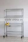 Metal wire chrome book shelf PF-B003
