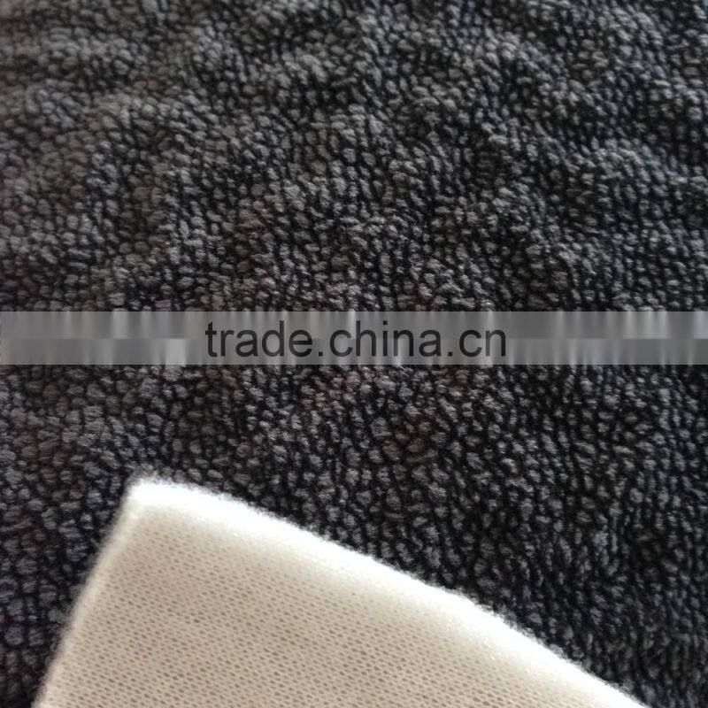 Foaming Wrinkle Burn-out supersoft velboa bonding with fleece