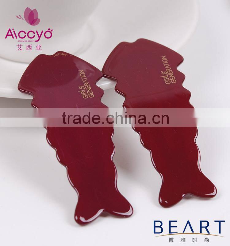 Promotional gift children hair accessories fish clip kids plastic ornament hair clip