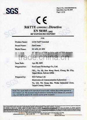 SunComm SC-368W Quad band GSM FWT with 1sim, 2tel port