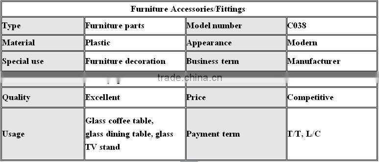 furniture plastic tube fittings