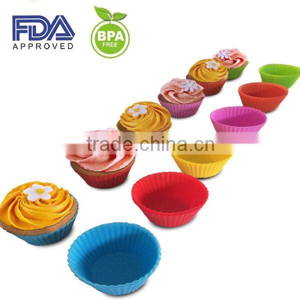 Durable fancy mini silicone cupcake liners