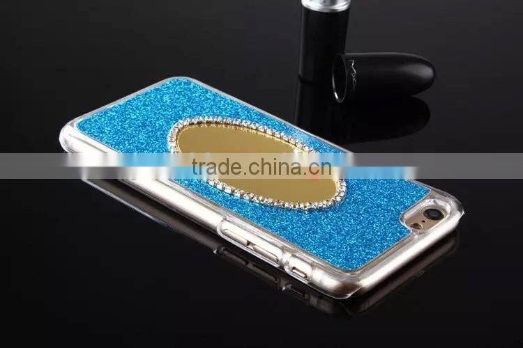 Special design mirror phone case makeup case for iphone 6 6plus with lighted mirror